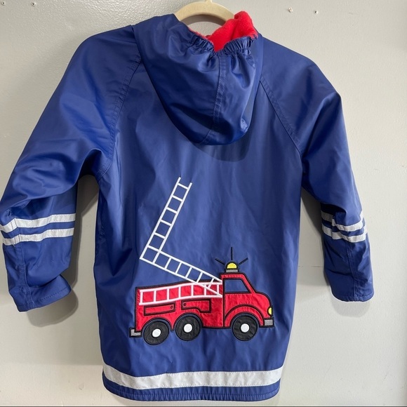 WIPPETTE Kids raincoat fireman theme with elasticized hood and fleece lining - Picture 2 of 7